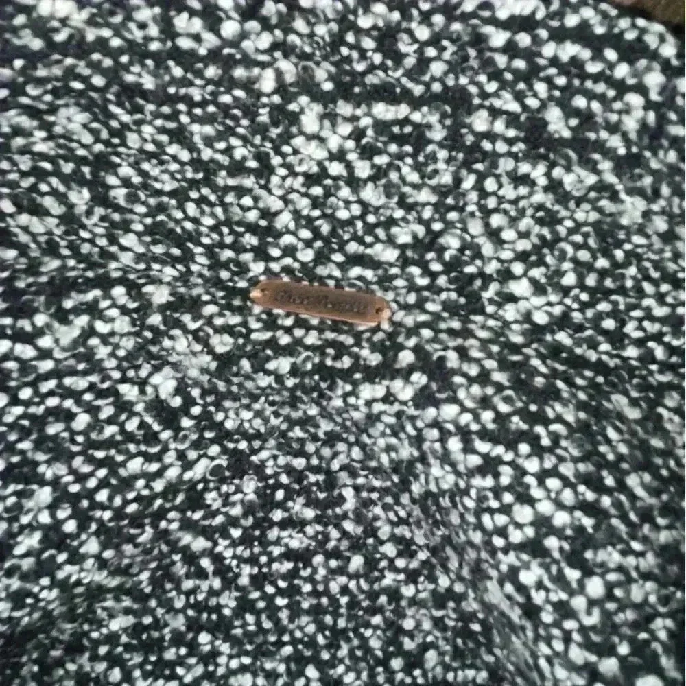 Free People Slouchy Boho Utility Moto Jacket Marled Black